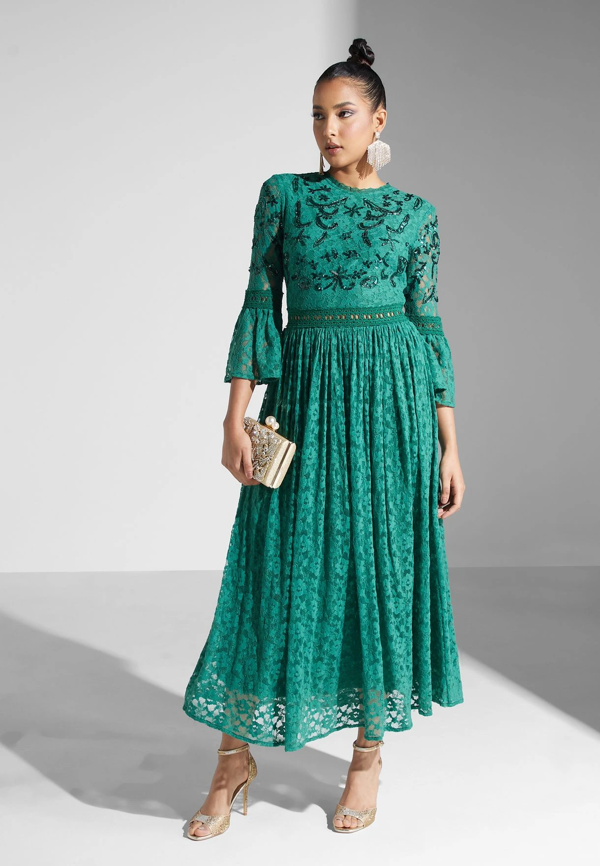 Sequin Ruffle Detail Dress 1 Sequin Ruffle Detail Dress