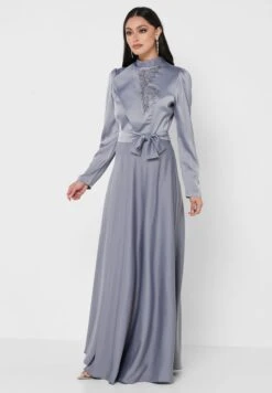 Flap Embroidered Fit & Flare Dress