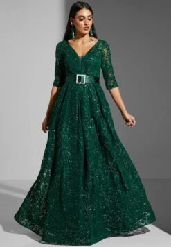 Embossed & Belt Detail Dress