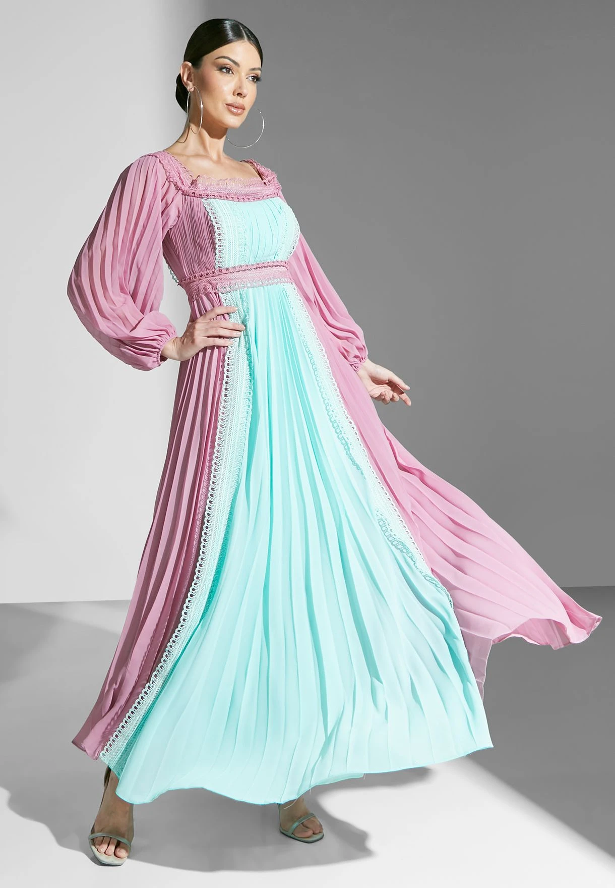 Color Block Bardot Dress 1 Color Block Bardot Dress