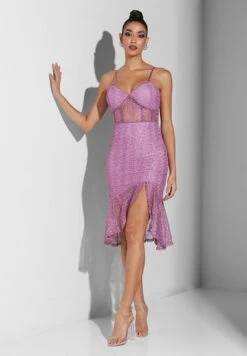 Asymmetrical Ruffled Edge Dress