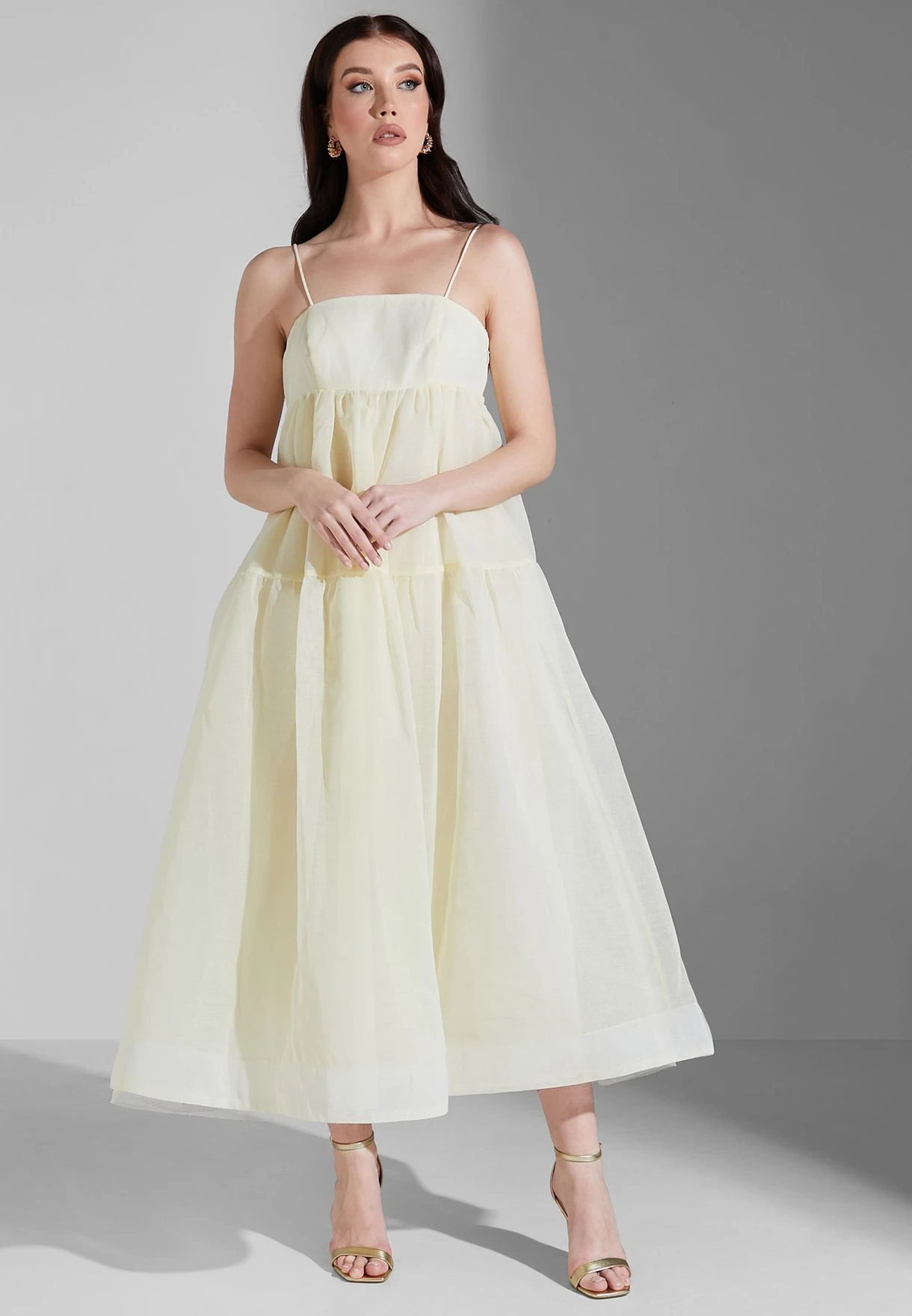 Tiered Knitted Strappy Dress 1 Tiered Knitted Strappy Dress