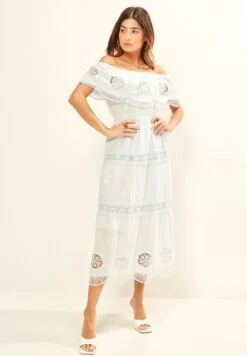 Bardot Lace Detail Dress