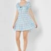 Checkered Print Dress