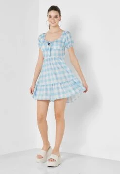 Checkered Print Dress