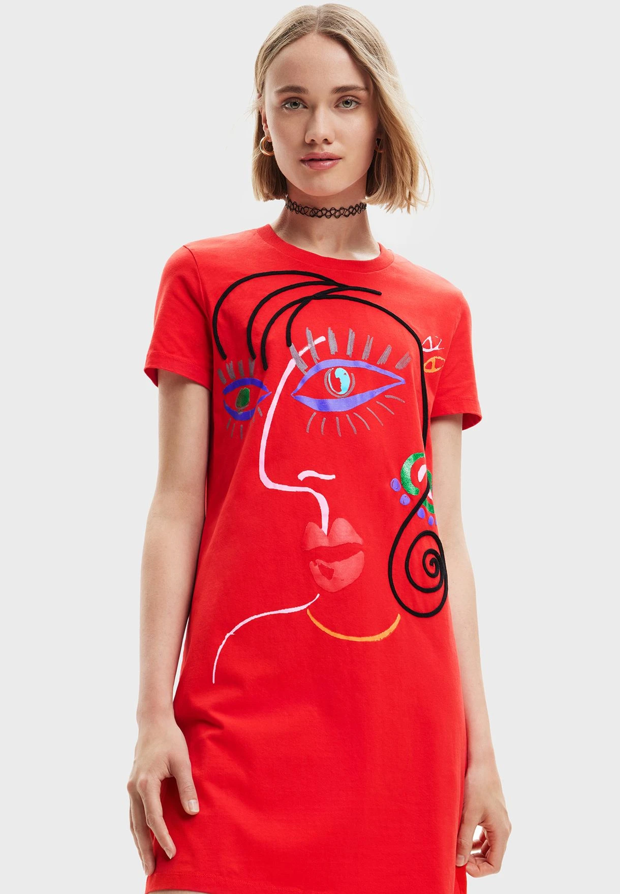 Desigual Knitted Printed Dress 1 Desigual Knitted Printed Dress