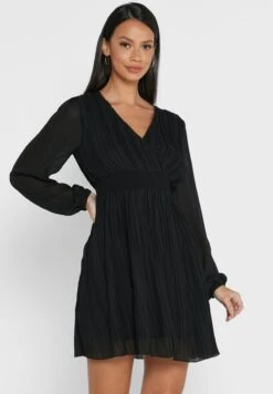 JACQUELINE DE YONG Puffed Sleeves Wrap Dress