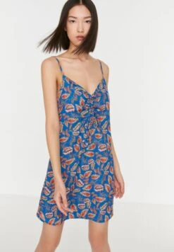 Trendyol Tie Detail Printed Strappy Dress
