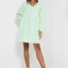 Noisy May V-Neck Check Mini Dress