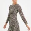 Trendyol Crew Neck Printed Dress
