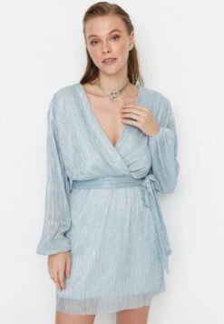 Trendyol Surplice Neck Tie Detail Dress