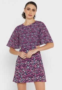 French Connection Printed Round Neck Dress