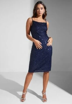 Sequin Side Slit Dress