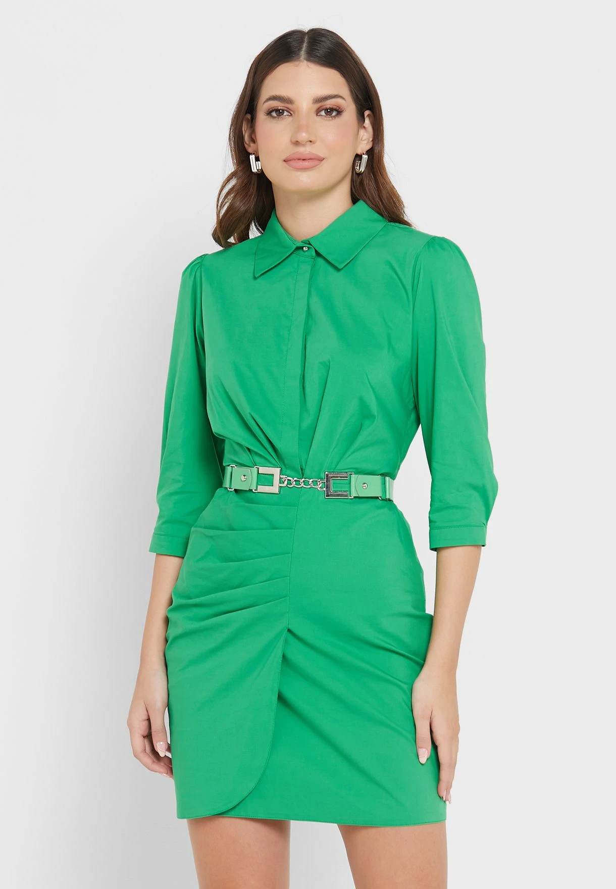 Belted Button Detail Dress 1 Belted Button Detail Dress