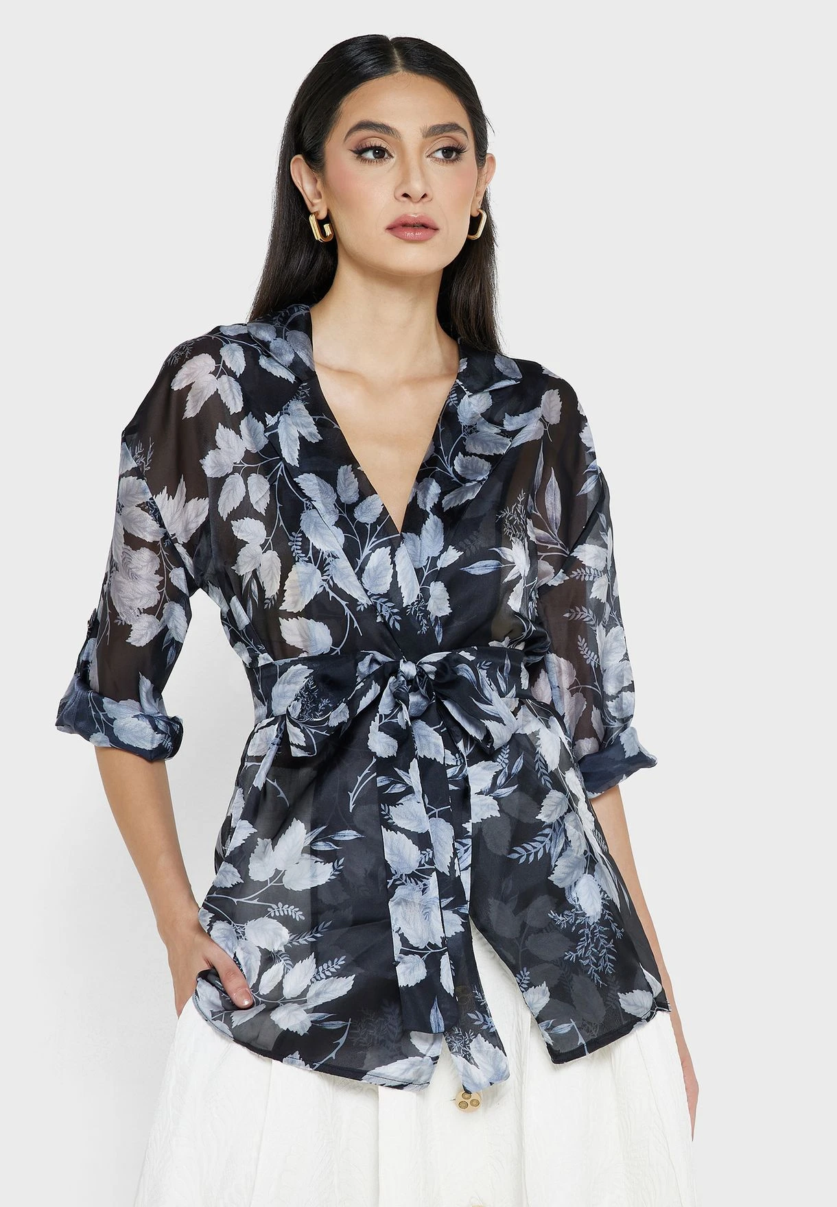 Floral Print Tie Detail Dress 1 Floral Print Tie Detail Dress