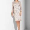 Adrianna Papell Crew Neck Printed Dress