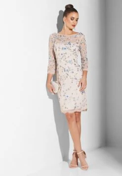 Adrianna Papell Crew Neck Printed Dress