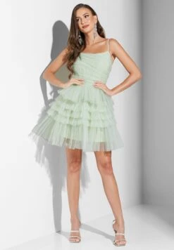 Tulle Tiered Mini Dress