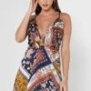 Knot Detail Printed Cami Dress