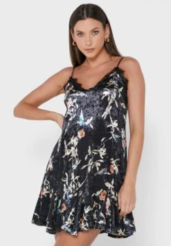 Ruffle Detail Printed Cami Dress