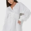 Puff Sleeve Surplice Neck Dress