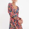 Trendyol High Neck Floral Print Dress