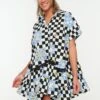 Trendyol Printed Ruffle Detail Dress