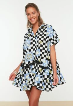 Trendyol Printed Ruffle Detail Dress