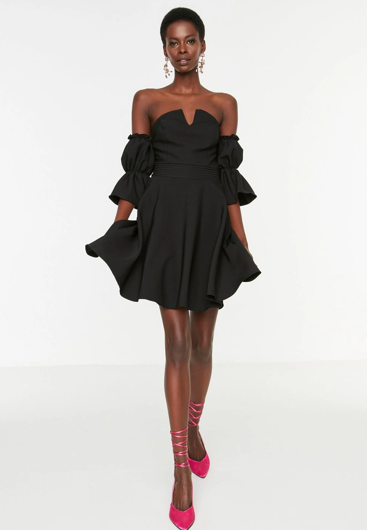 Trendyol Bandeau Skater Dress 1 Trendyol Bandeau Skater Dress