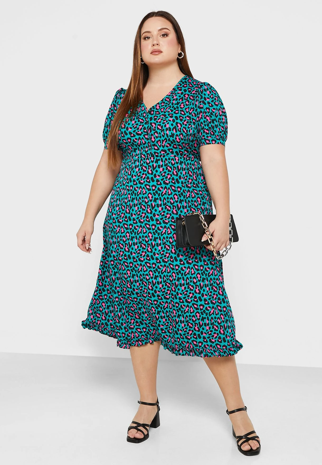 Printed Puff Sleeve Dress 1 Printed Puff Sleeve Dress