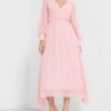 ELLA Surplice Neck Flared Dress