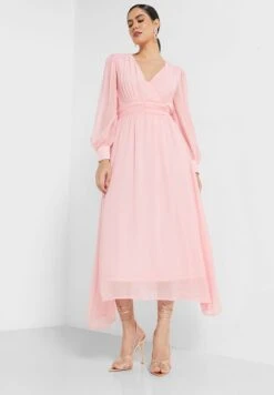 ELLA Surplice Neck Flared Dress