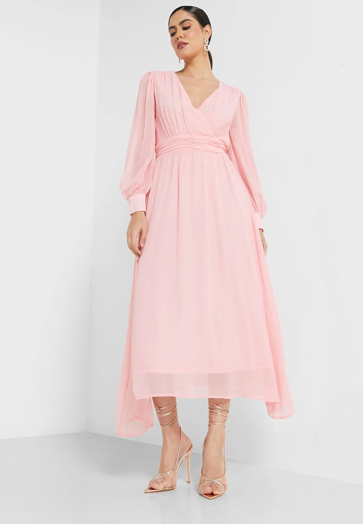 ELLA Surplice Neck Flared Dress 1 ELLA Surplice Neck Flared Dress