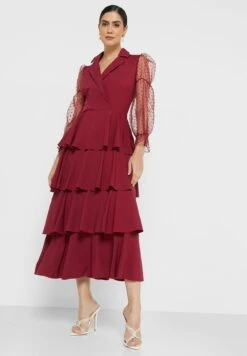 ELLA Mesh Sleeve Layered Dress
