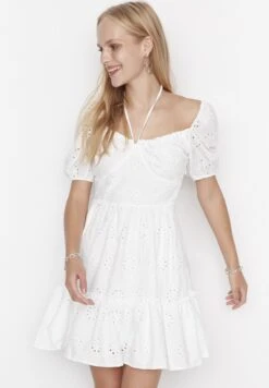 Trendyol Openwork Balloon Sleeve Dress