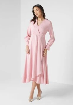 ELLA Wrap Front Midi Dress
