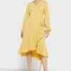 ELLA Ruffle Hem Wrap Dress