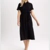 DeFacto Midi Dress With Waist-Tie And Collar