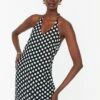 Trendyol Halter Neck Polka Dot Dress