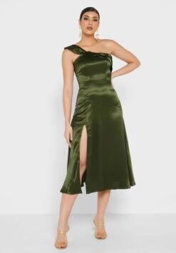 Off Shoulder Slit Hem Dress