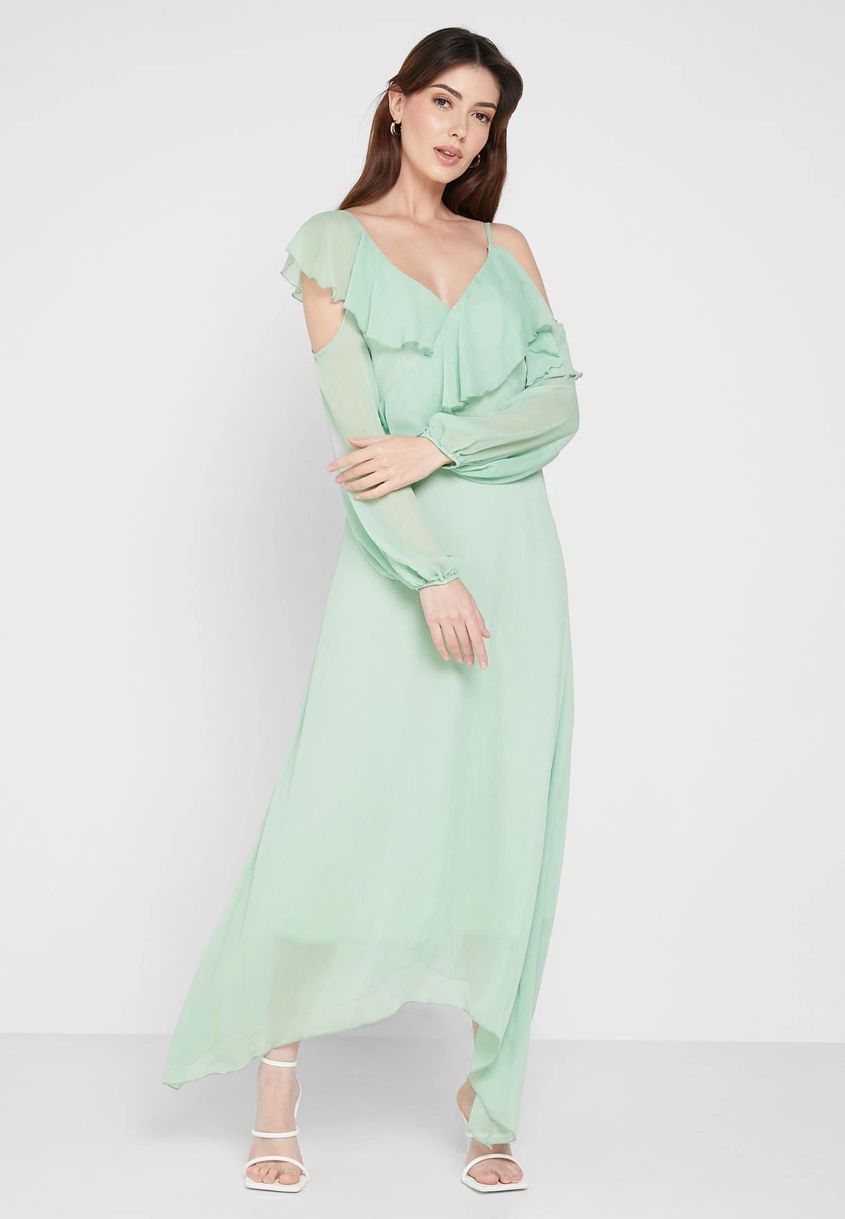 ELLA Cold Shoulder Ruffle Dress 1 ELLA Cold Shoulder Ruffle Dress