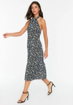 Trendyol Halter Neck Floral Print Dress