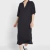 Monki V-Neck Slit Detail Dress