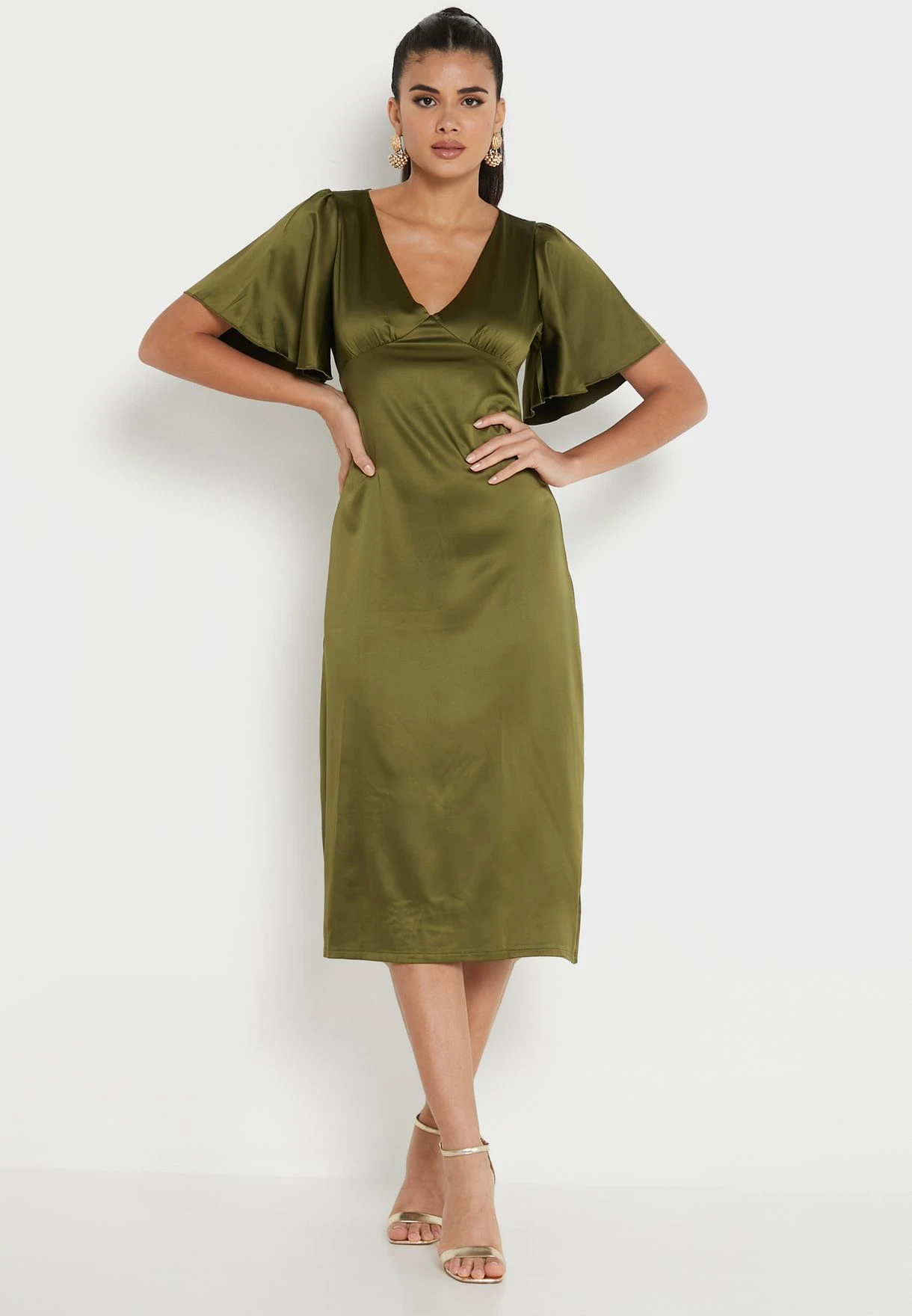 ELLA Satin A Line Dress 1 ELLA Satin A Line Dress