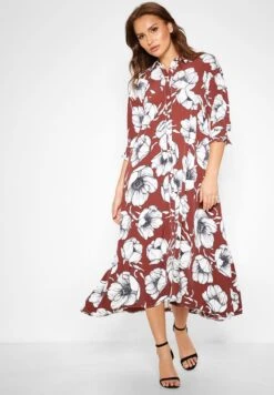 Koton Floral Print Shirt Dress