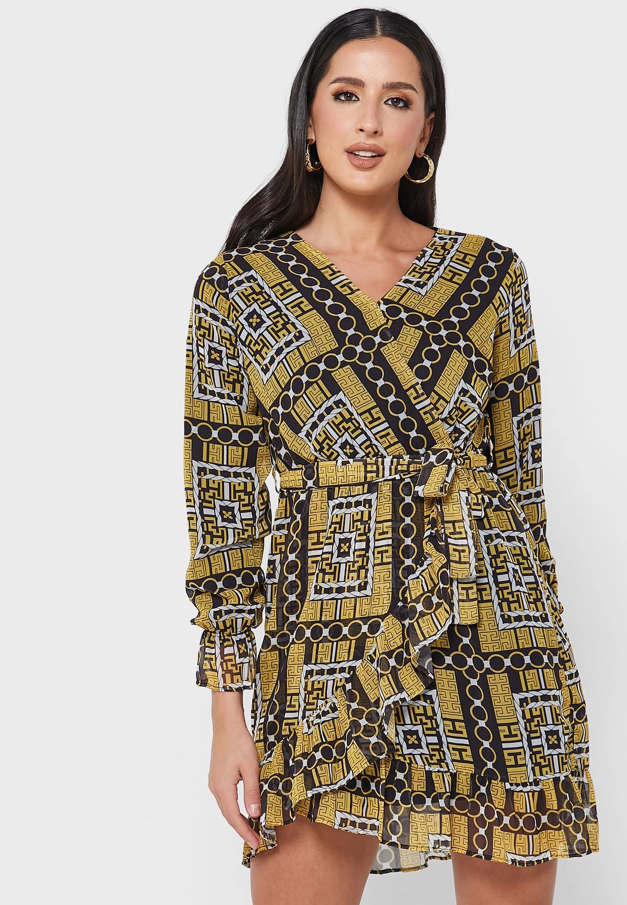 Printed Tie Detail Dress 1 Printed Tie Detail Dress