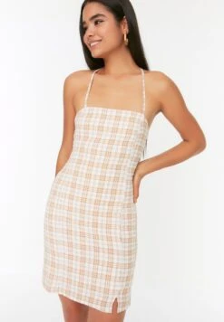 Trendyol Strappy Checked Dress
