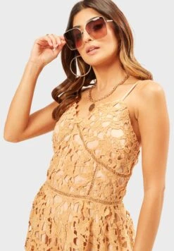 Strappy Openwork Detail Dress