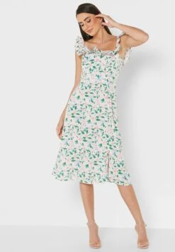 ELLA Slit Printed Dress