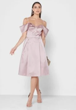 Sweetheart Neck Cold Shoulder Tiered Dress